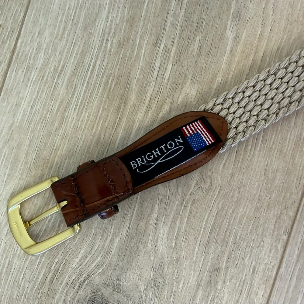 Brighton Elastic Cord With Croco Leather Belt